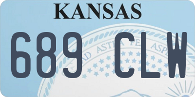 KS license plate 689CLW