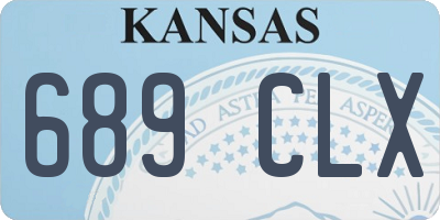 KS license plate 689CLX