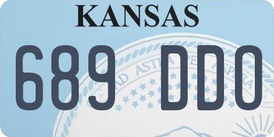KS license plate 689DDO