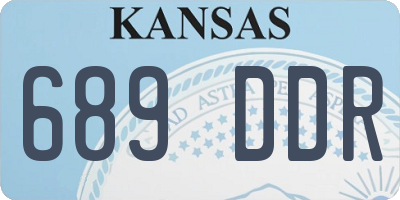 KS license plate 689DDR