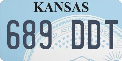 KS license plate 689DDT
