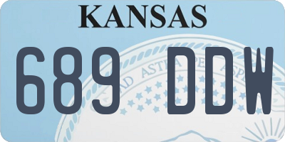 KS license plate 689DDW