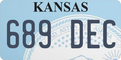 KS license plate 689DEC