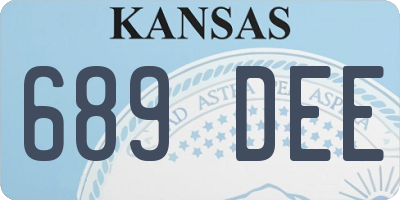 KS license plate 689DEE