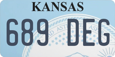 KS license plate 689DEG