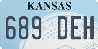 KS license plate 689DEH