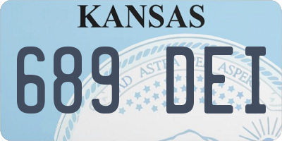 KS license plate 689DEI