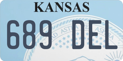 KS license plate 689DEL