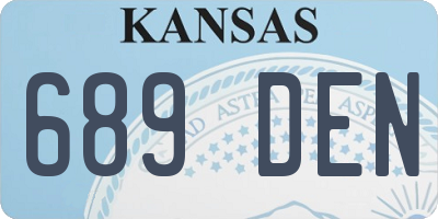 KS license plate 689DEN
