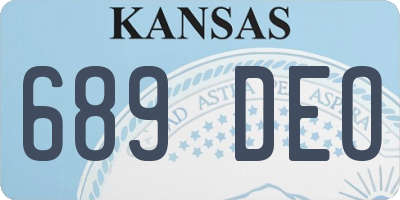 KS license plate 689DEO