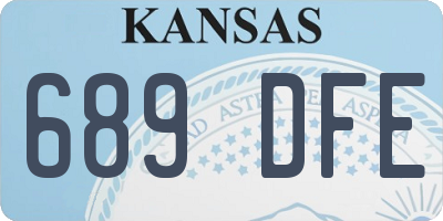 KS license plate 689DFE