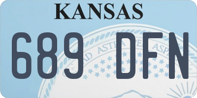 KS license plate 689DFN