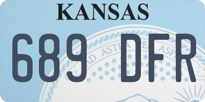 KS license plate 689DFR