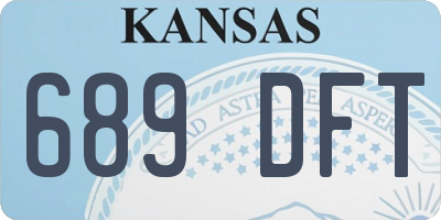 KS license plate 689DFT