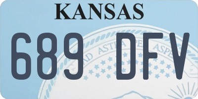 KS license plate 689DFV