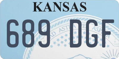 KS license plate 689DGF