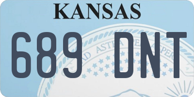 KS license plate 689DNT