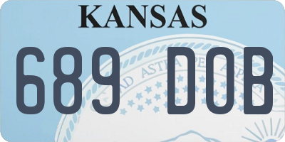 KS license plate 689DOB