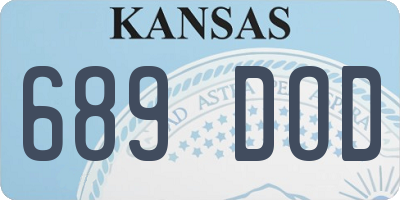 KS license plate 689DOD
