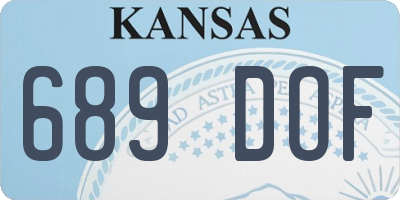 KS license plate 689DOF