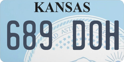 KS license plate 689DOH