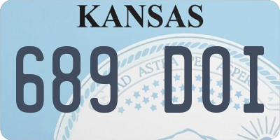 KS license plate 689DOI