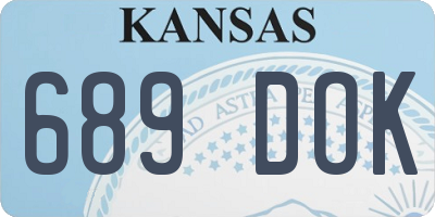 KS license plate 689DOK