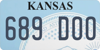 KS license plate 689DOO