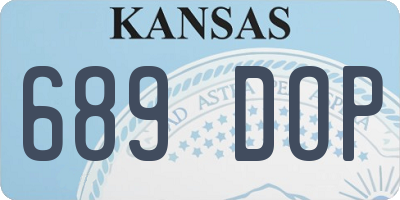 KS license plate 689DOP