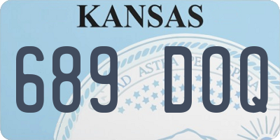KS license plate 689DOQ