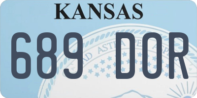 KS license plate 689DOR