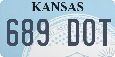 KS license plate 689DOT