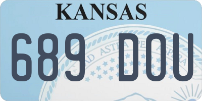 KS license plate 689DOU