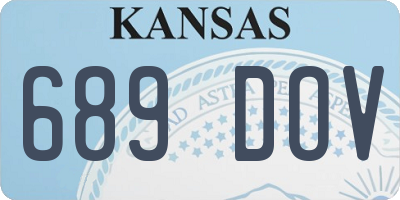 KS license plate 689DOV
