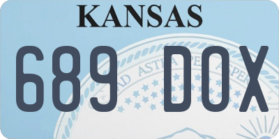 KS license plate 689DOX
