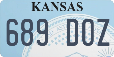 KS license plate 689DOZ