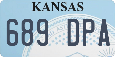 KS license plate 689DPA
