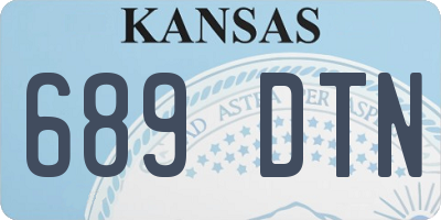 KS license plate 689DTN