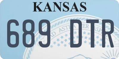 KS license plate 689DTR