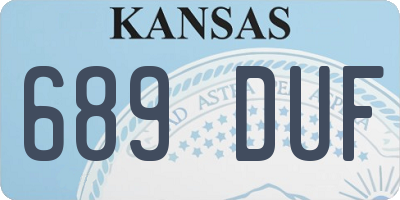 KS license plate 689DUF