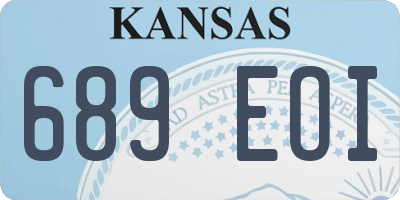 KS license plate 689EOI