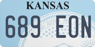 KS license plate 689EON