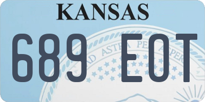 KS license plate 689EOT