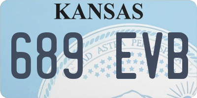 KS license plate 689EVB