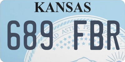 KS license plate 689FBR
