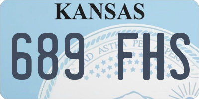 KS license plate 689FHS