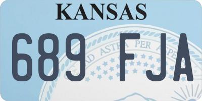 KS license plate 689FJA