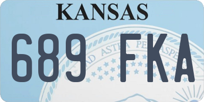 KS license plate 689FKA