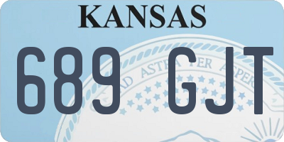 KS license plate 689GJT