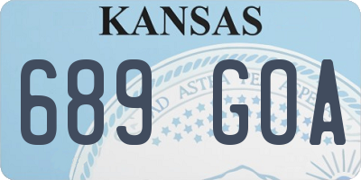 KS license plate 689GOA